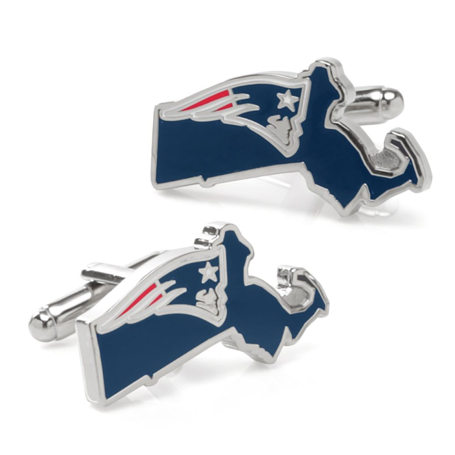 NFL New England Patriots State Shaped Cufflinks | Sports Cufflinks