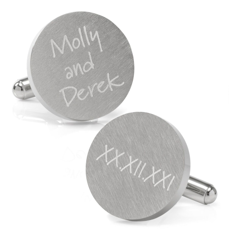 Ox and Bull Trading Co. Roman Numeral Engravable Cufflinks | Classic Cufflinks