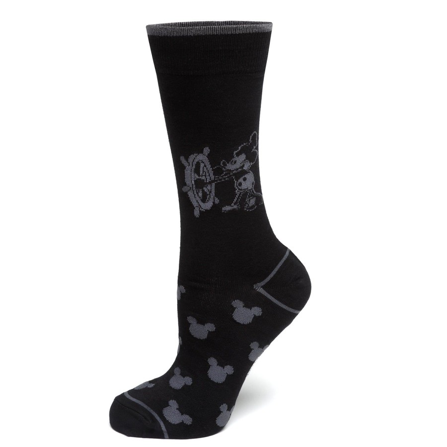 Disney Steamboat Willie Black Socks | Socks