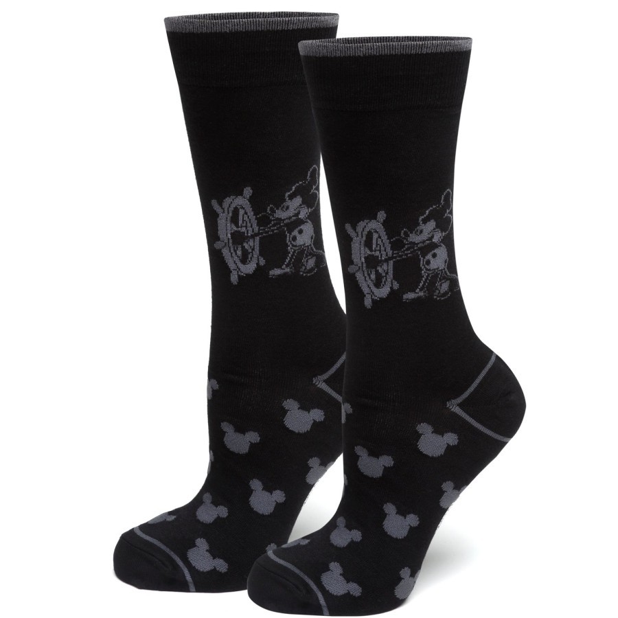 Disney Steamboat Willie Black Socks | Socks