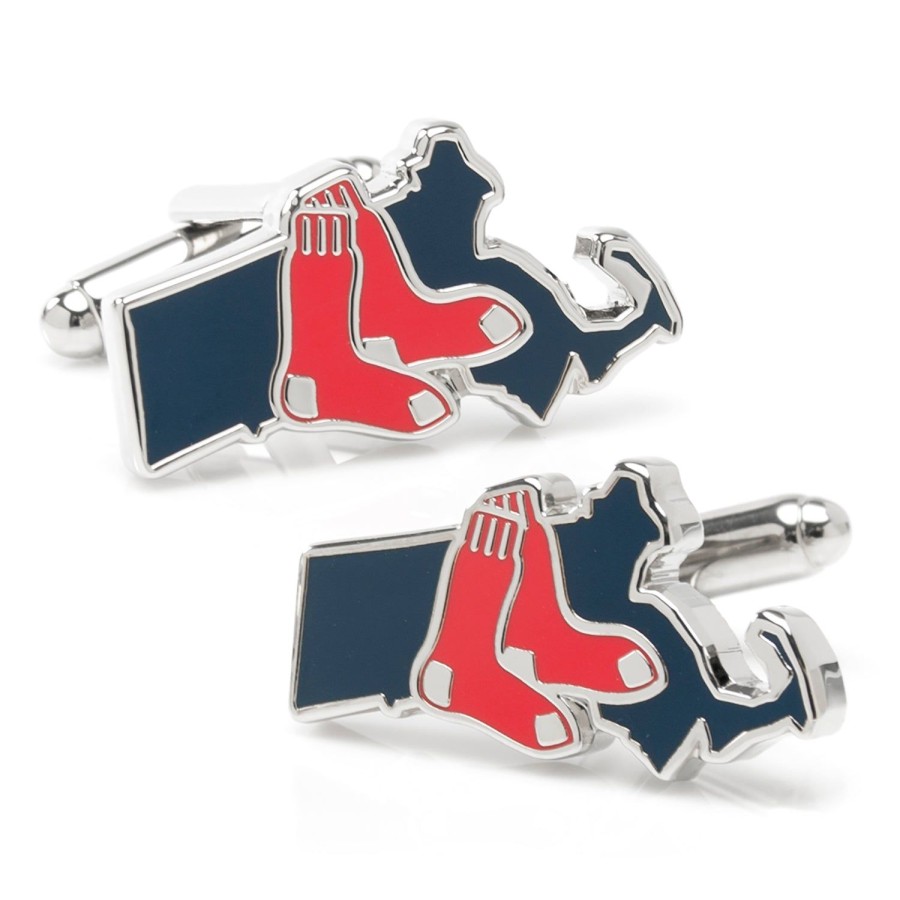 MLB Boston Red Sox State Shaped Cufflinks | Sports Cufflinks