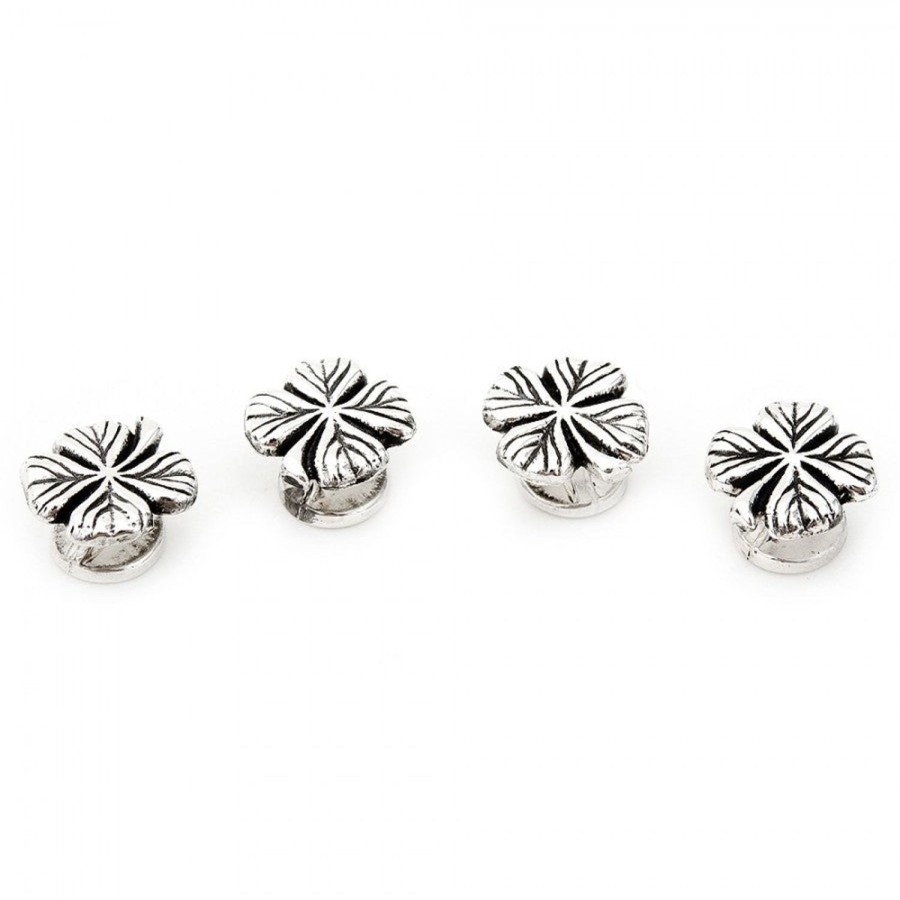 Max Lang Sterling Shamrock Tuxedo Studs | Stud Sets