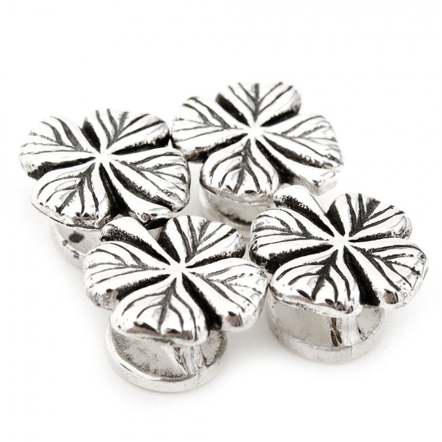 Max Lang Sterling Shamrock Tuxedo Studs | Stud Sets