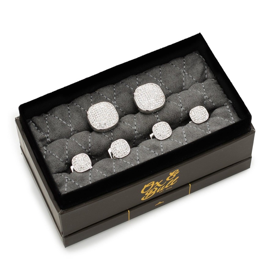 Ox and Bull Trading Co. White Pave Crystal Stud Set | Stud Sets