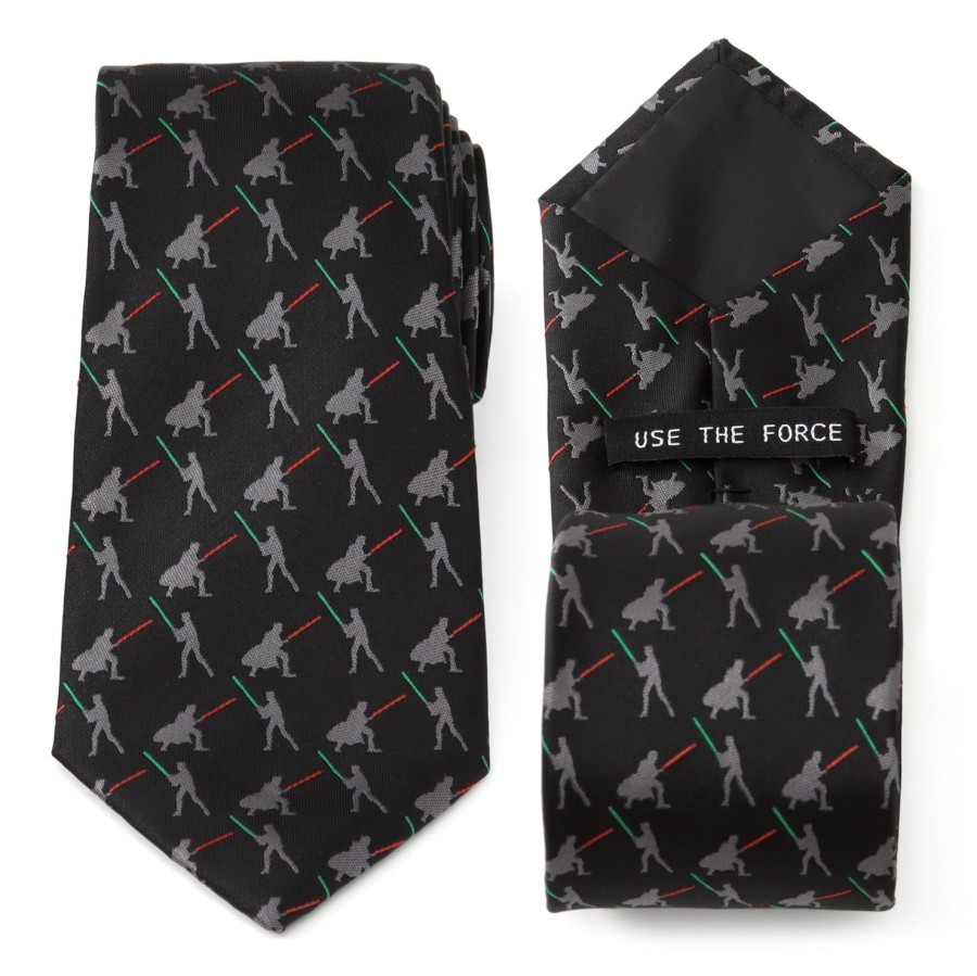 Star Wars Vader V. Luke Battle Lightsaber Black Mens Tie | Star Wars Ties