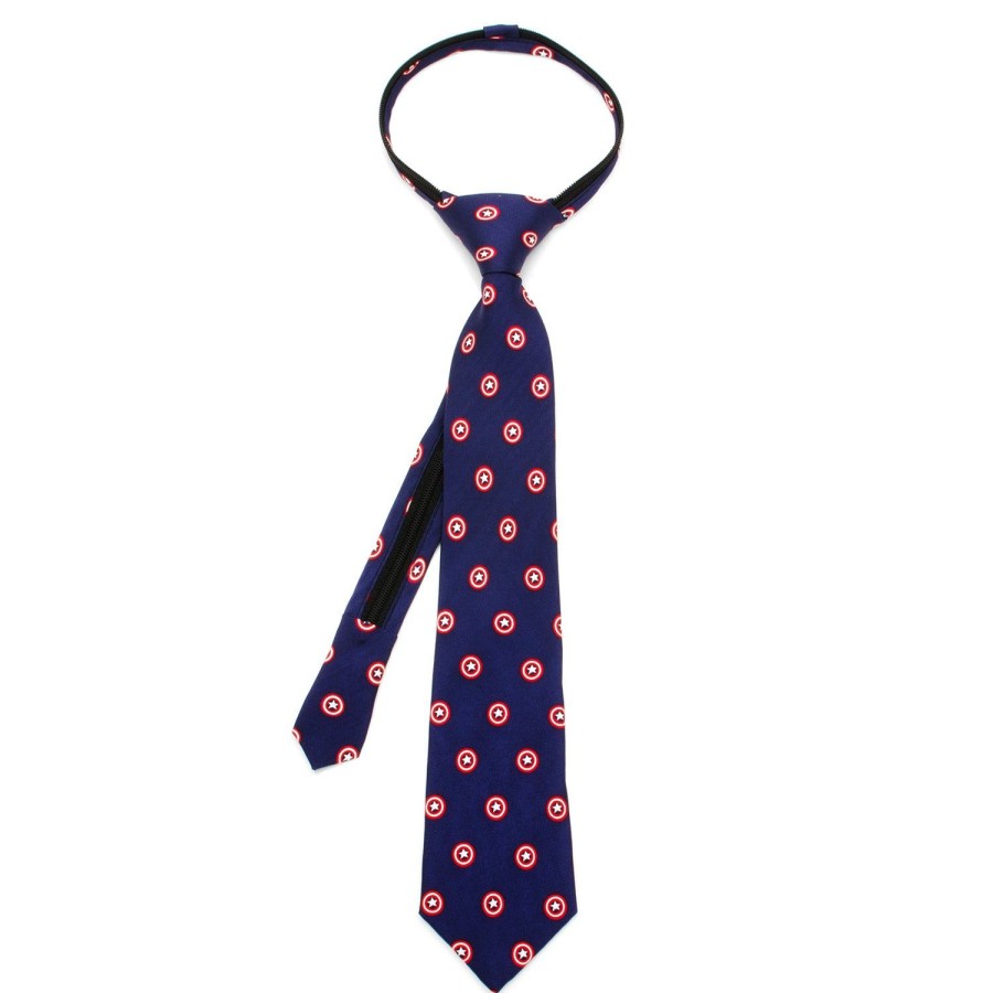 Marvel Captain America Shield Boys' Zipper Tie | Marvel Ties