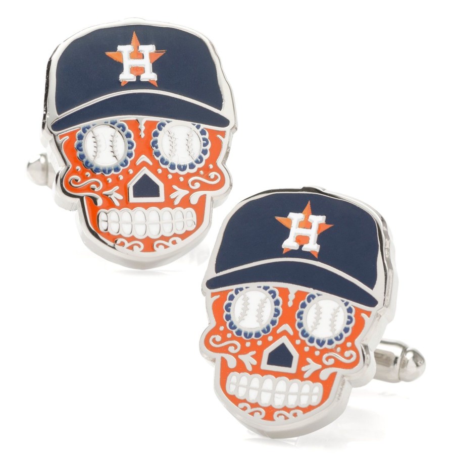 MLB Houston Astros Sugar Skull Cufflinks | Sports Cufflinks