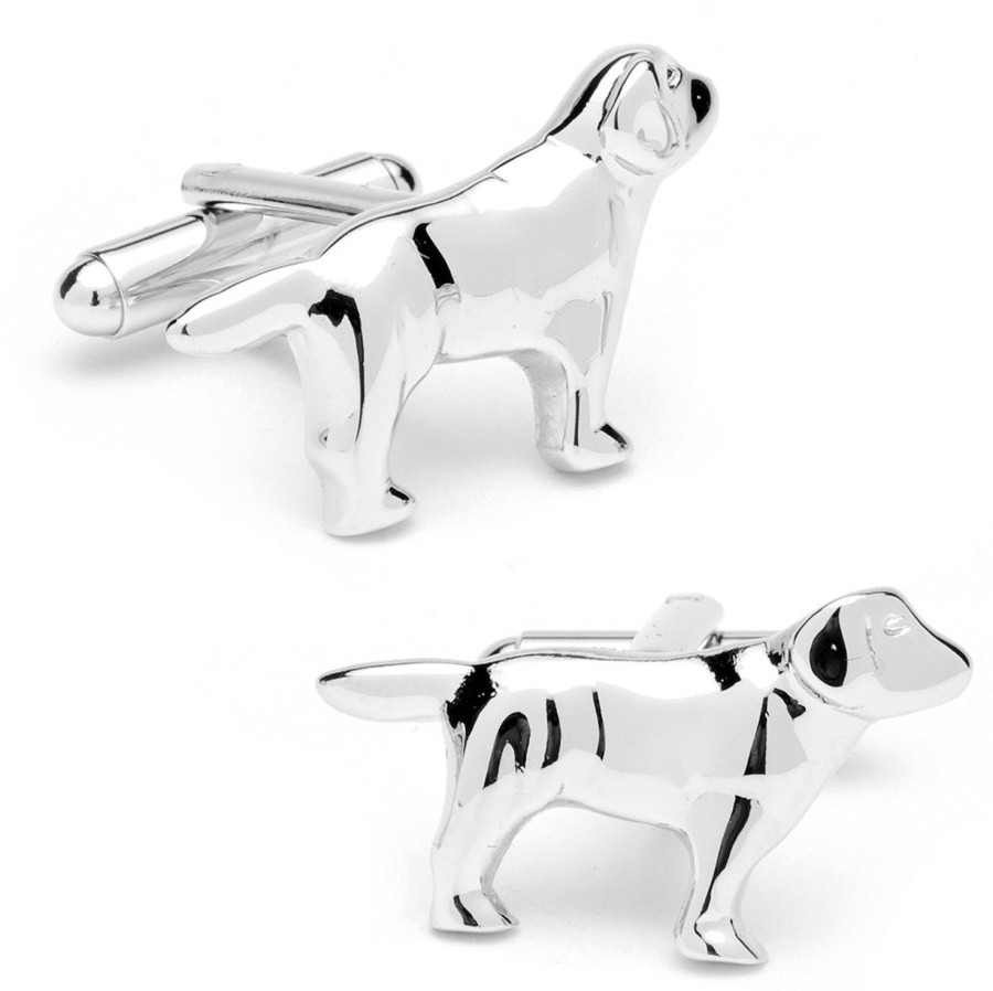 JJ Weston Silver Lab Cufflinks | Classic Cufflinks