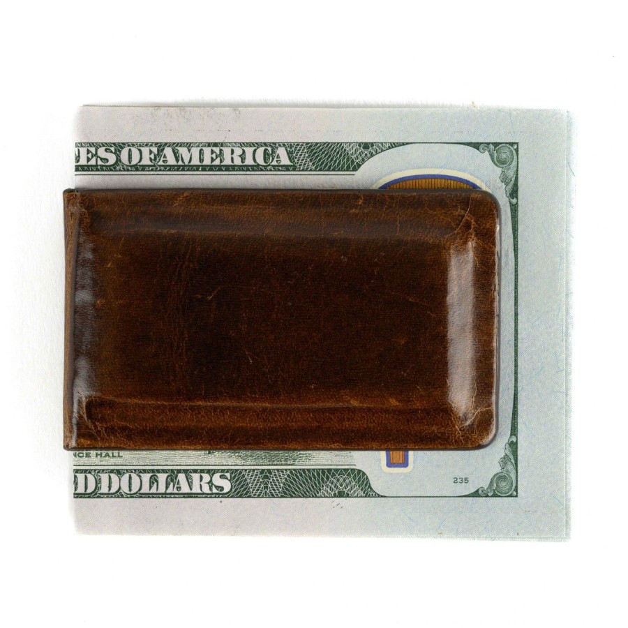 Moore & Giles Brompton Brown Money Clip | Leather Goods