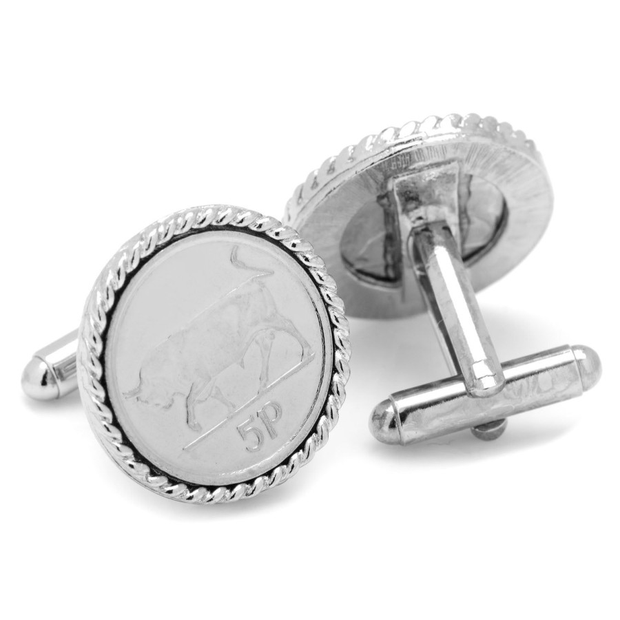 American Coin Treasures Irish Bull 5 Pence Cufflinks | Classic Cufflinks