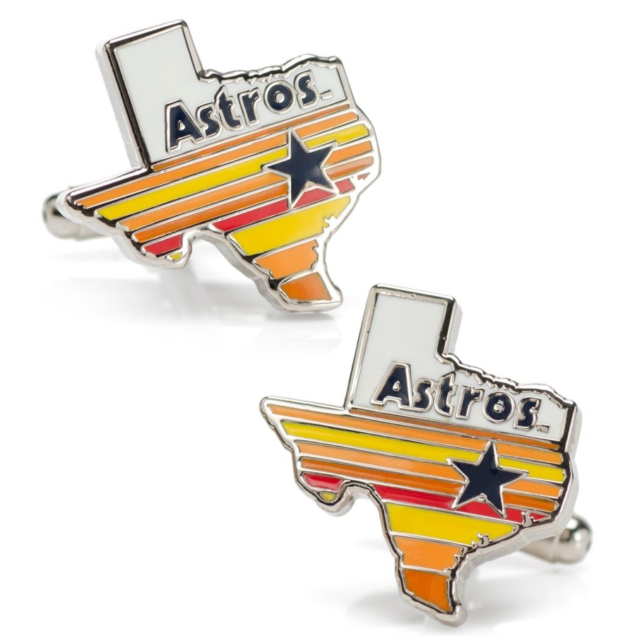 MLB Houston Astros Tequila Sunrise Cufflinks | Sports Cufflinks