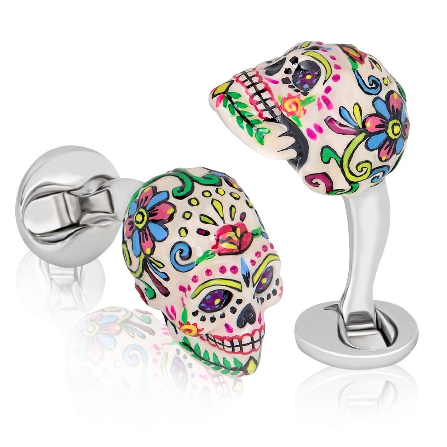 Fils Unique Sweet Yorick Sugar Skull Cufflinks | Classic Cufflinks