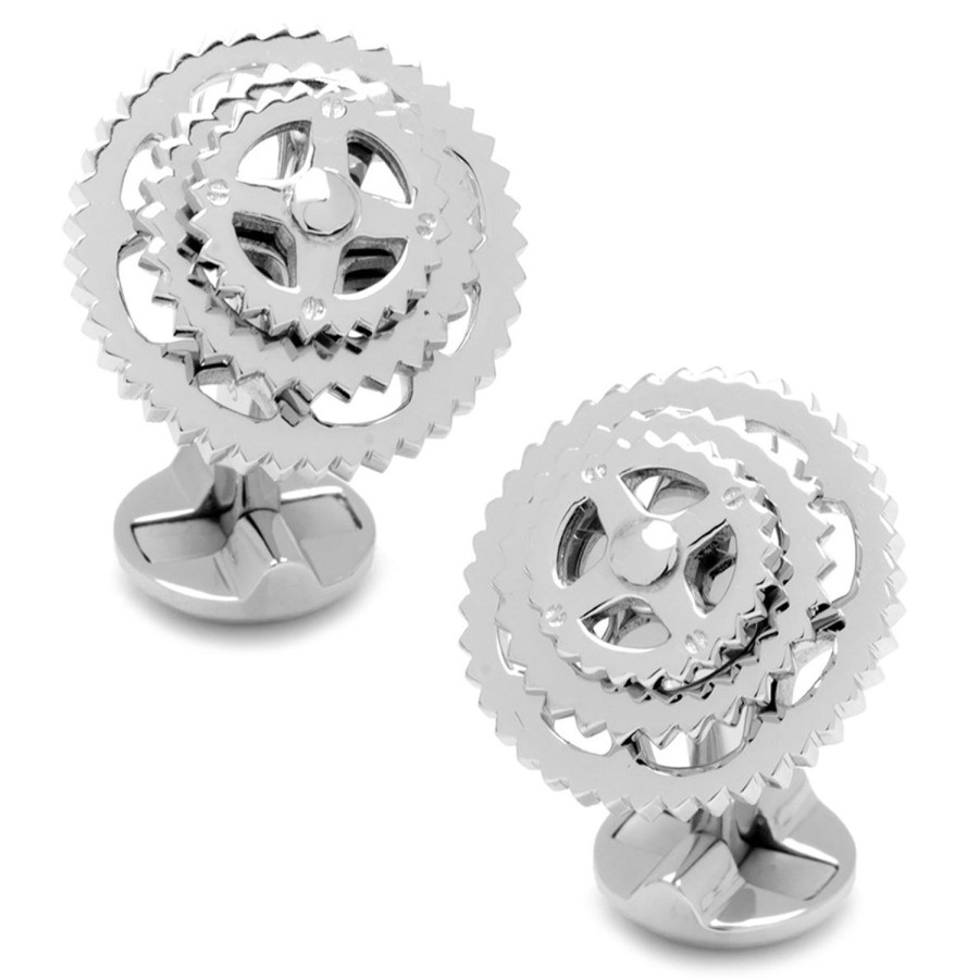 Ox and Bull Trading Co. Sterling Silver Cyclist Cufflinks | Classic Cufflinks