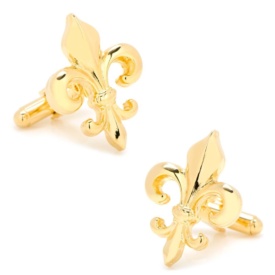 JJ Weston Cut Out Gold Fleur De Lis Cufflinks | Classic Cufflinks