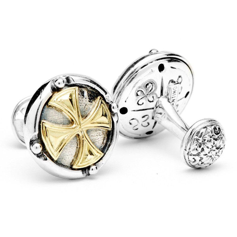 Konstantino Round Maltese Cross Cufflinks | Classic Cufflinks