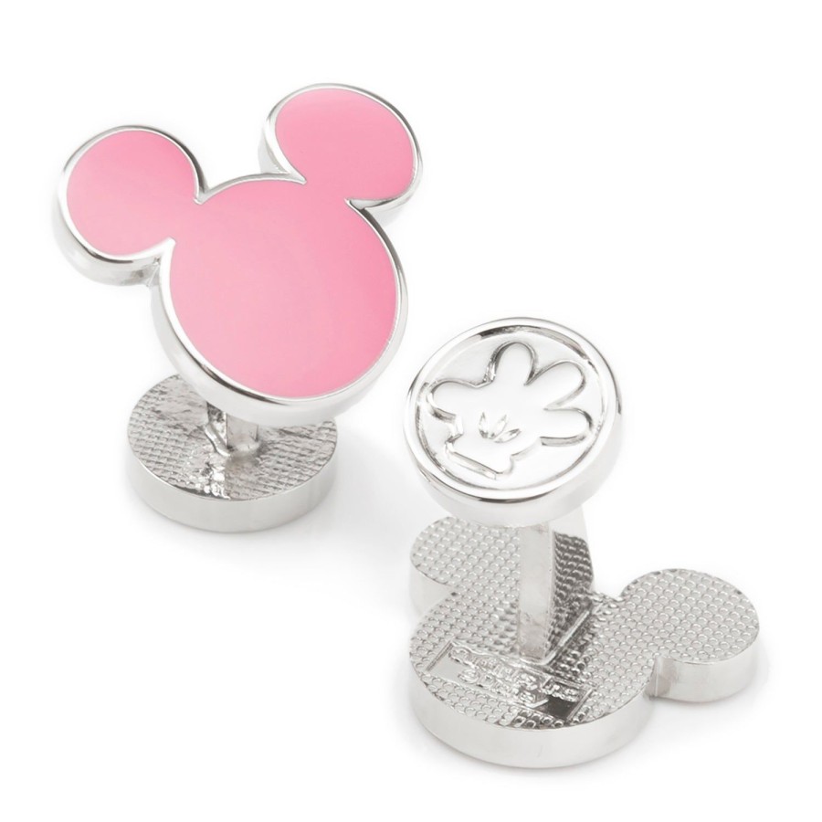 Disney Mickey Mouse Silhouette Pink Cufflinks | Movies & Characters Cufflinks