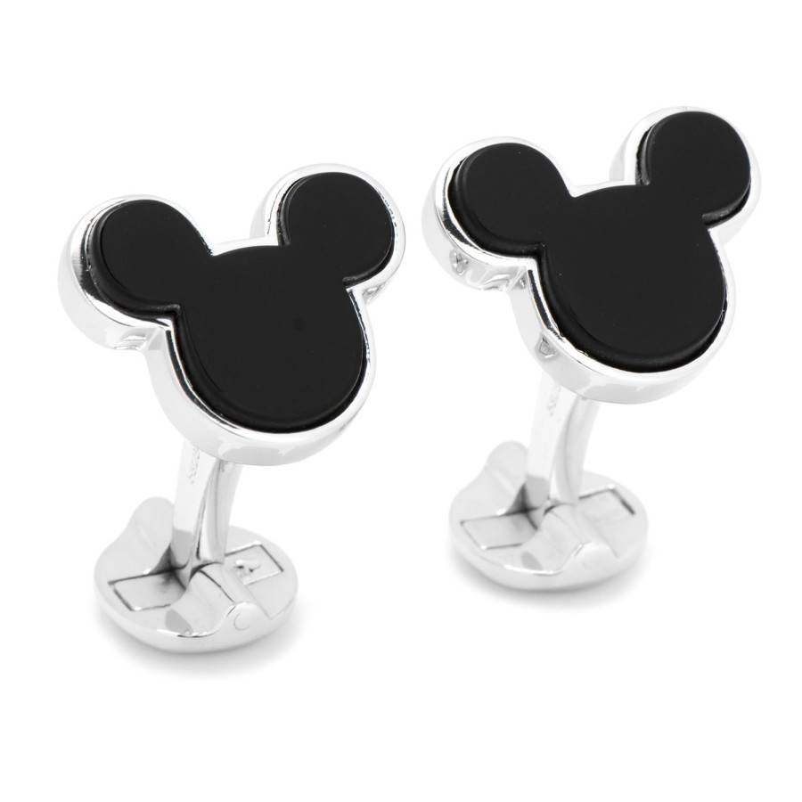 Disney Sterling Silver And Onyx Mickey Mouse Cufflinks | Movies & Characters Cufflinks