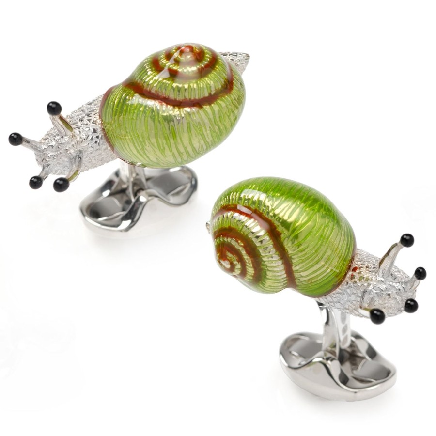 Deakin & Francis Sterling Silver Snail Cufflinks | Classic Cufflinks