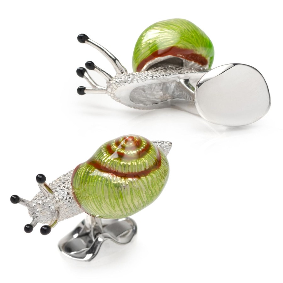 Deakin & Francis Sterling Silver Snail Cufflinks | Classic Cufflinks