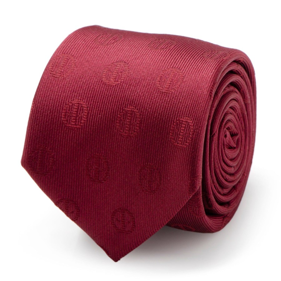 Marvel Deadpool Maroon Men'S Tie | Marvel Ties