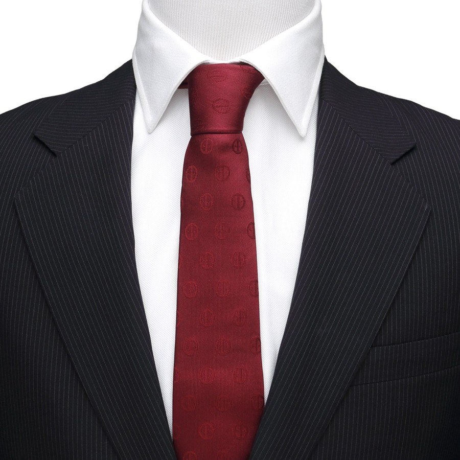 Marvel Deadpool Maroon Men'S Tie | Marvel Ties