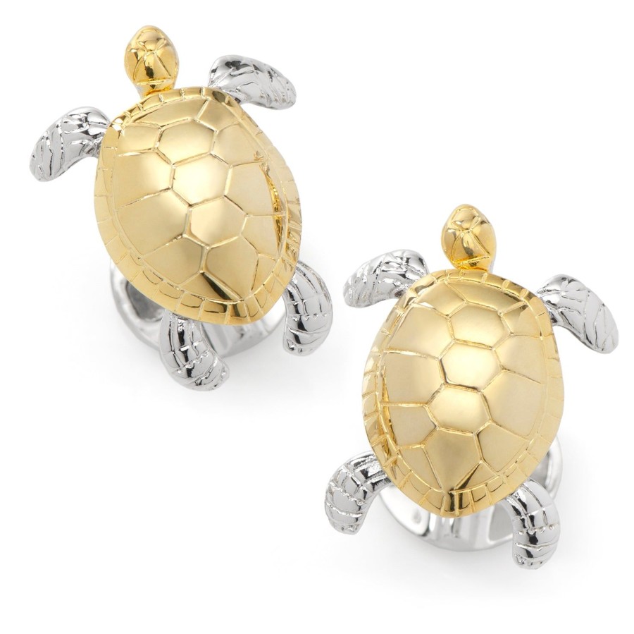 Ox and Bull Trading Co. Turtle Movement 3D Cufflinks | Classic Cufflinks