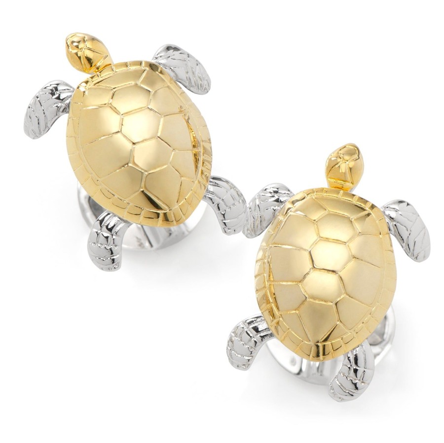 Ox and Bull Trading Co. Turtle Movement 3D Cufflinks | Classic Cufflinks