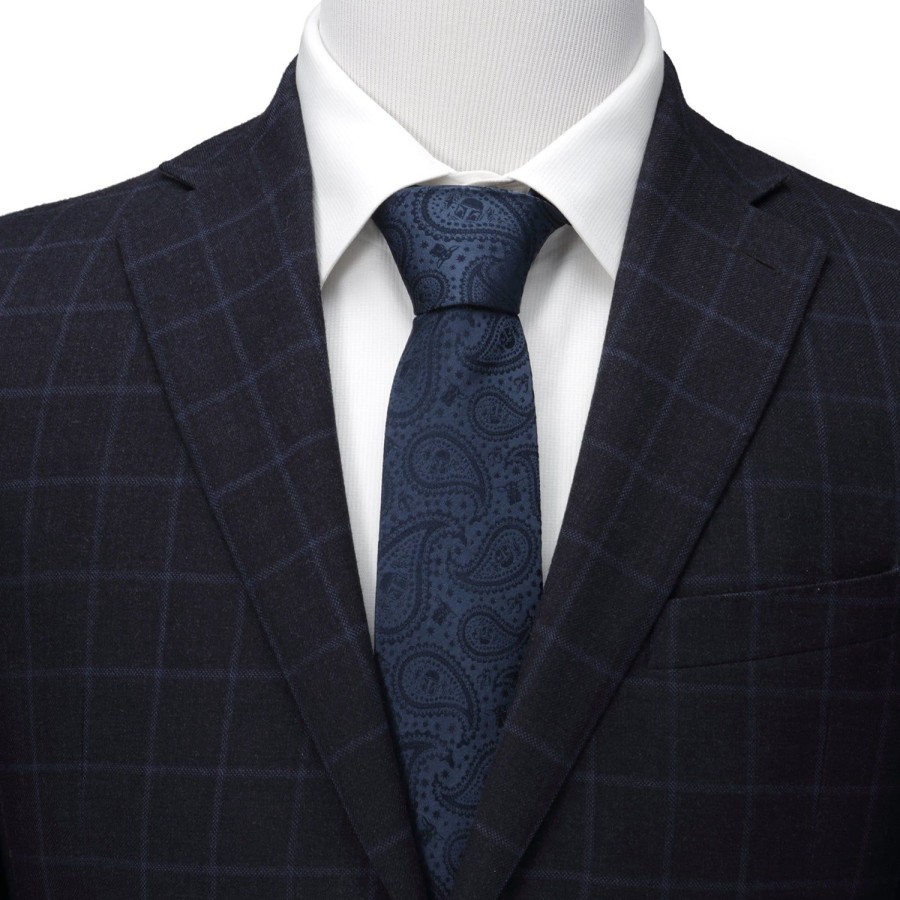 Star Wars Mandalorian The Child Paisley Navy Tie | Star Wars Ties