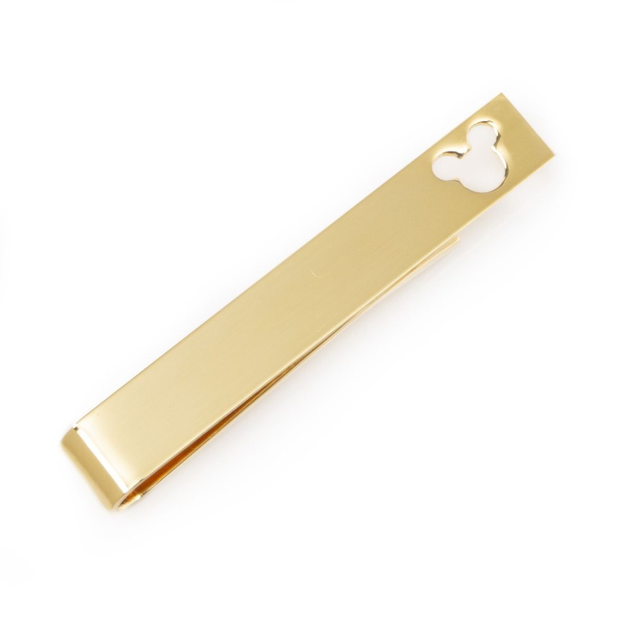 Disney Mickey Mouse Cut Out Gold Tie Bar | Movies & Characters Tie Bars