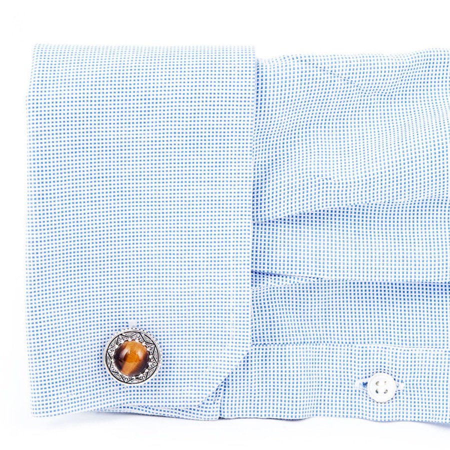 Konstantino Konstantino Tiger'S Eye Cufflinks | Classic Cufflinks