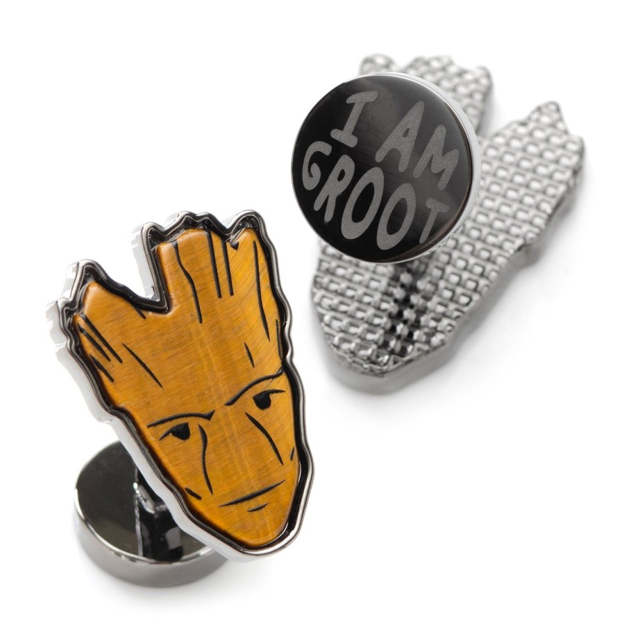 Marvel I Am Groot Tigers Eye Cufflinks | Movies & Characters Cufflinks