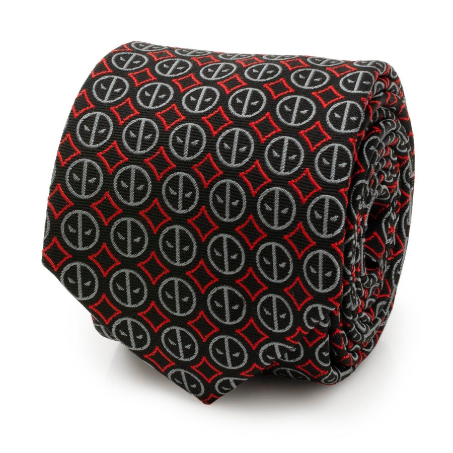 Marvel Deadpool Black Men'S Tie | Marvel Ties