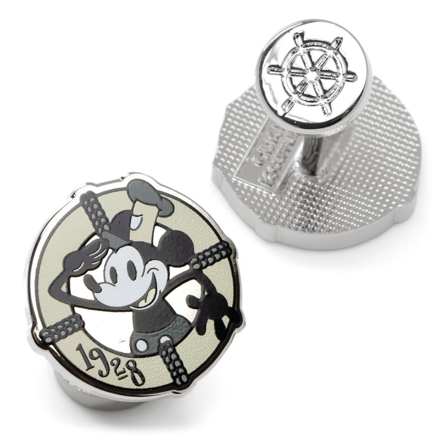 Disney D100 Steamboat Willie Cufflinks | Movies & Characters Cufflinks