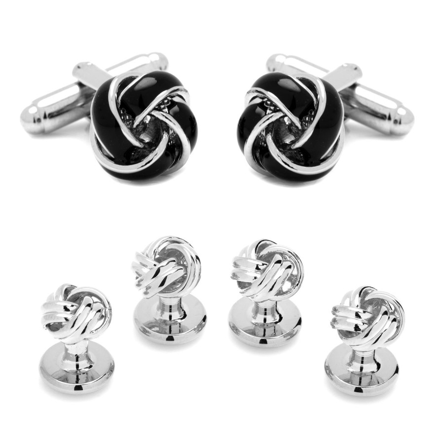 Ox and Bull Trading Co. Black And Silver Knot Stud Set | Stud Sets