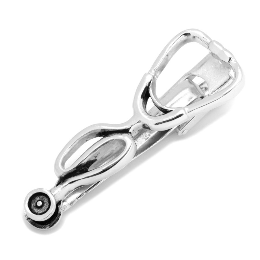 Ox and Bull Trading Co. 3D Stethoscope Tie Clip | Classic Tie Bars