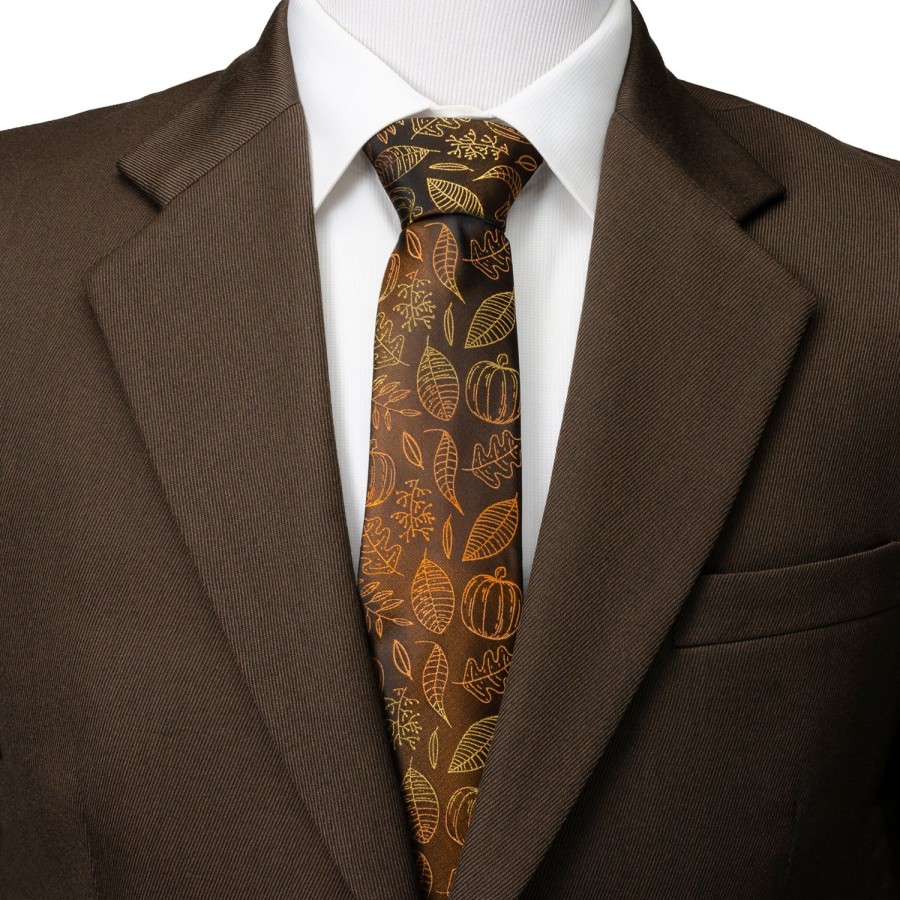 Cufflinks, Inc. Fall Spice Men'S Brown Tie | Classic Ties