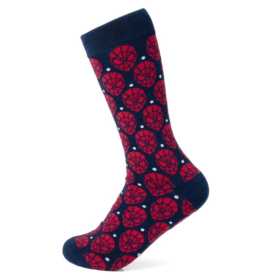 Marvel Spider-Man Dot Red And Navy Socks | Socks