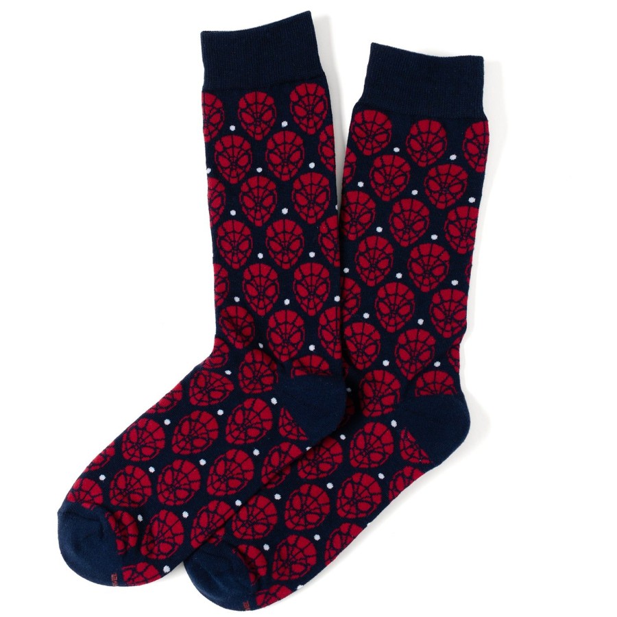 Marvel Spider-Man Dot Red And Navy Socks | Socks