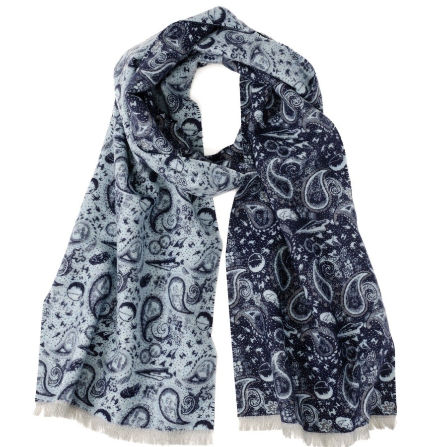 Star Wars Vader Paisley Blue And Gray Scarf | Scarves