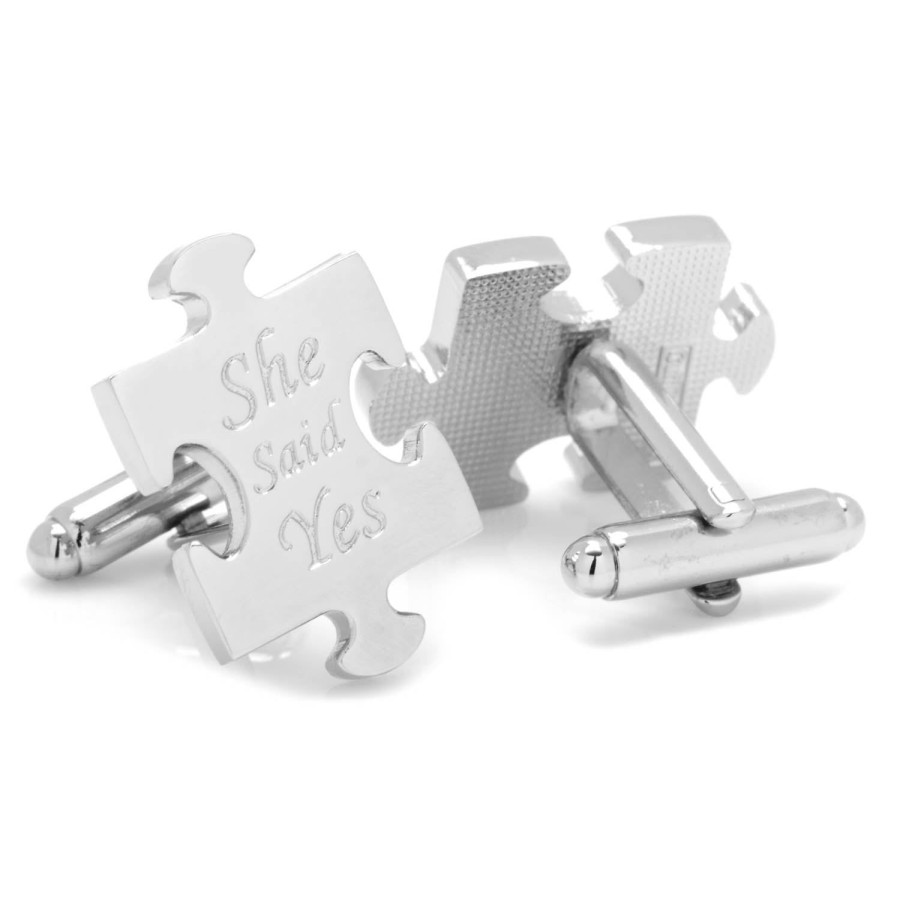 Cufflinks, Inc. Wedding Puzzle Pieces Cufflinks Pair | Classic Cufflinks