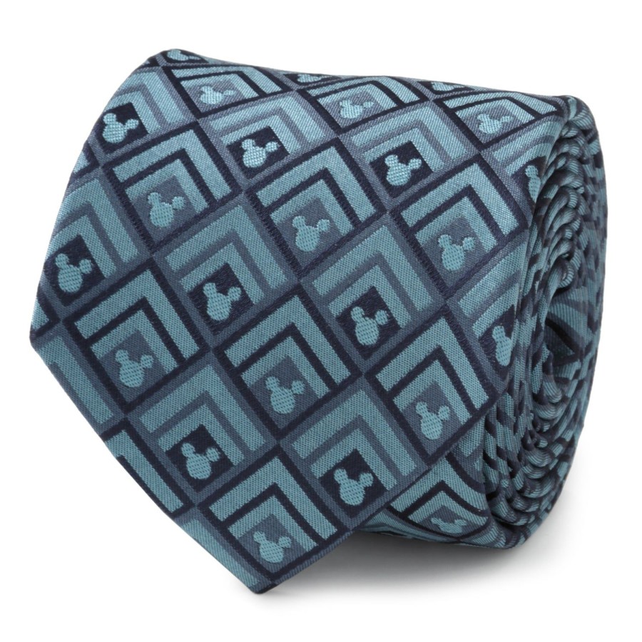 Disney Mickey Diamond Teal Men'S Tie | Disney Ties