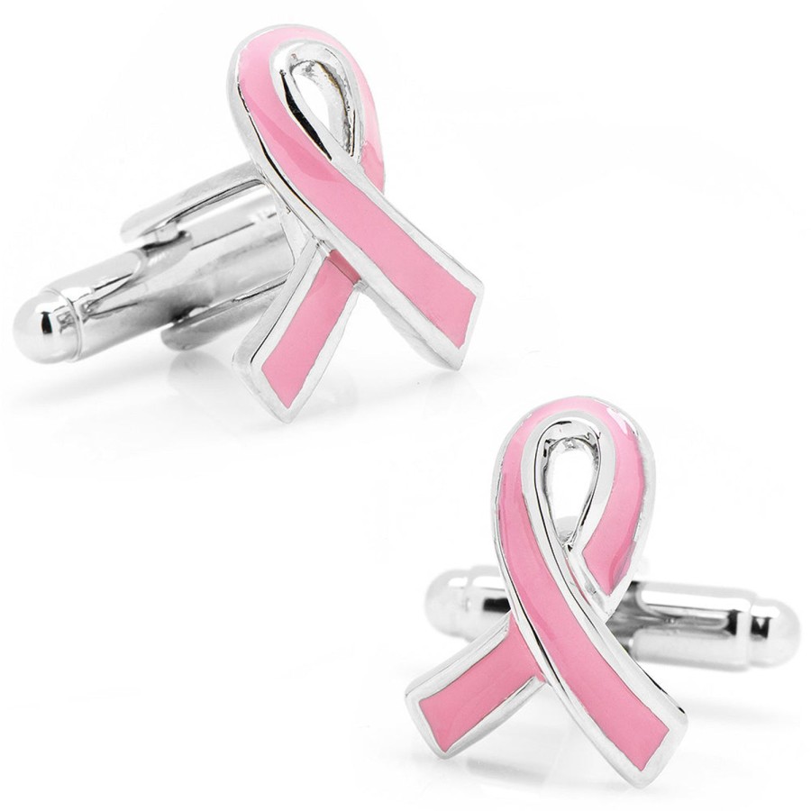 Cufflinks, Inc. Pink Ribbon Breast Cancer Awareness Cufflinks | Classic Cufflinks