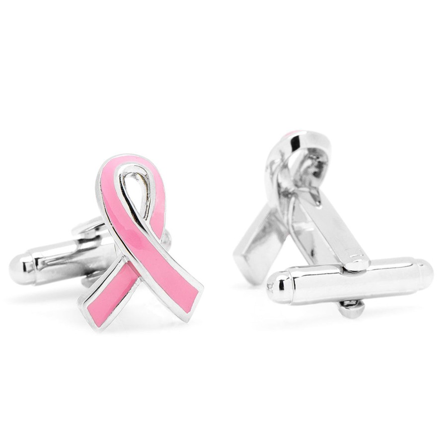 Cufflinks, Inc. Pink Ribbon Breast Cancer Awareness Cufflinks | Classic Cufflinks