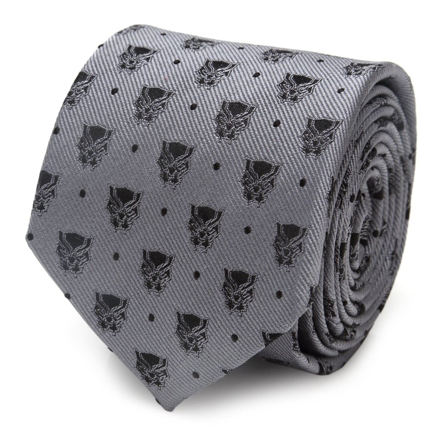 Marvel Black Panther Gray Dot Tie | Marvel Ties