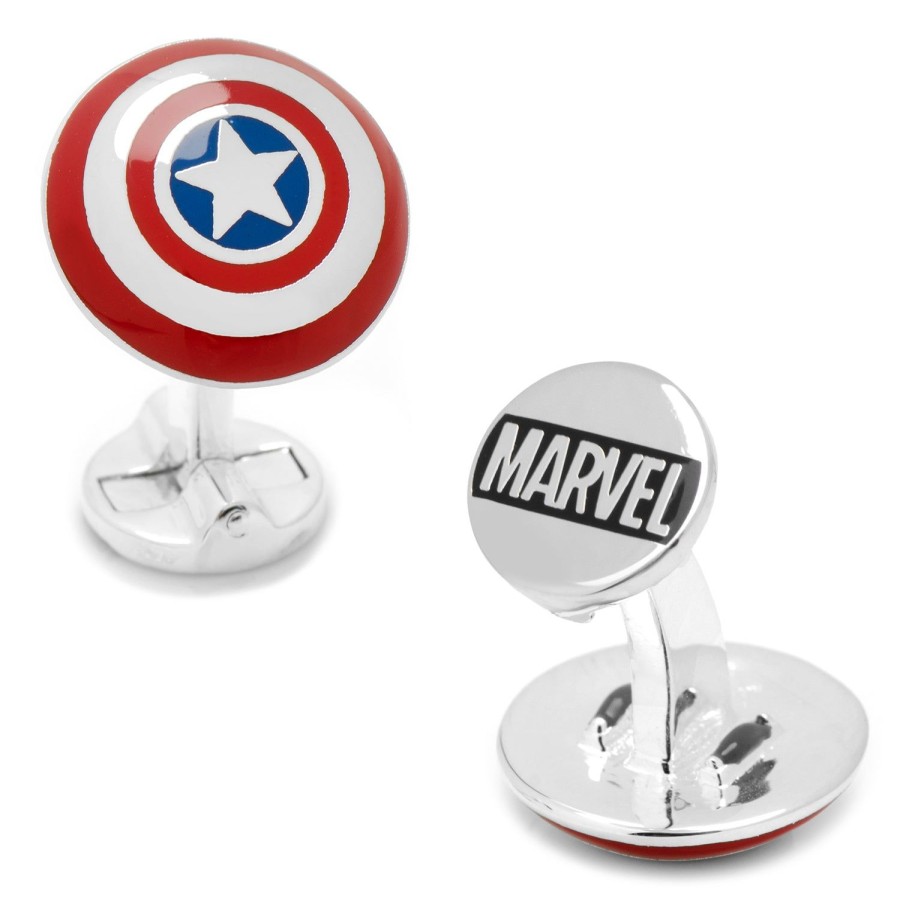 Marvel 3D Captain America Shield Cufflinks | Movies & Characters Cufflinks