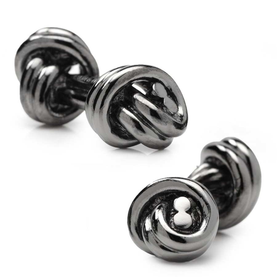 Deakin & Francis Dark Grey Double Knot Cufflinks | Classic Cufflinks