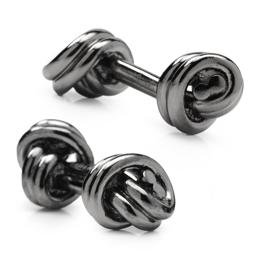 Deakin & Francis Dark Grey Double Knot Cufflinks | Classic Cufflinks