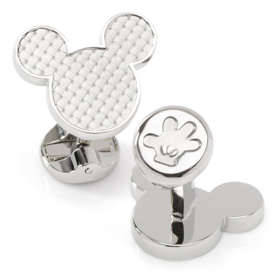 Disney Mickey Mouse Silhouette Basket Weave Cufflinks | Movies & Characters Cufflinks