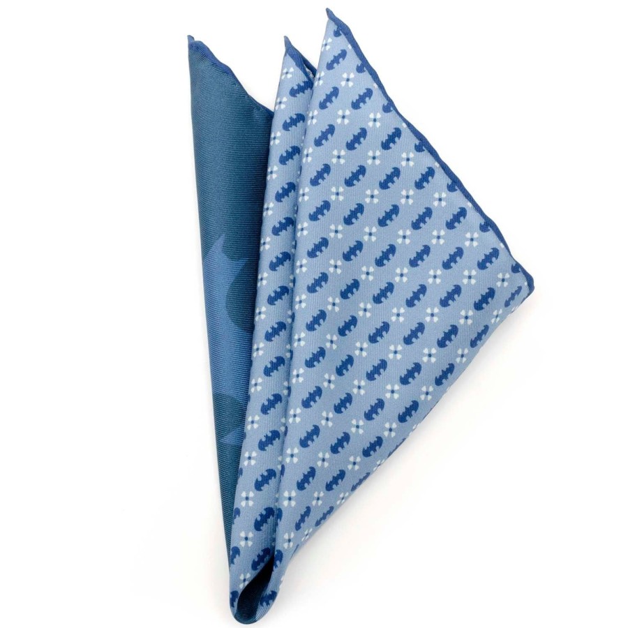 DC Comics Batman Multi Motif Blue Pocket Square | Pocket Squares