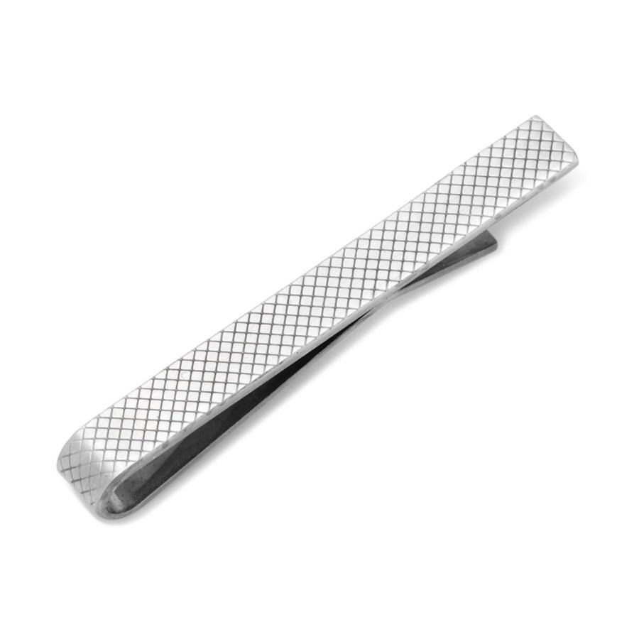 Ox and Bull Trading Co. Etched Grid Tie Bar | Classic Tie Bars